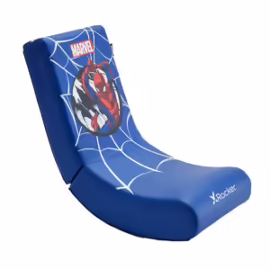XROCKER Marvel Spider-Man | Moder Zložljiv Talni Gaming Stol Za Otroke | Kompakten Floor Rocker | Gaming Stol