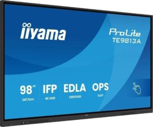 Iiyama ProLite TE9813A-B2AG | 98″ 4K UHD IPS | PureTouch-IR+ 40 Točk | Android 14 EDLA Interaktivni Digital Signage Zaslon