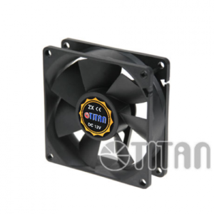TITAN DCF-8025L12S | 80mm 12V 2000 RPM 24.6 CFM 25.1 dBA | Ventilator Za Ohišje
