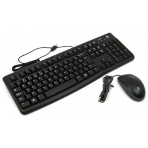 LOGITECH K120 | USB | Žična | Črna | SLO g. | Kompaktna in Trdna Tipkovnica in Optična Miška