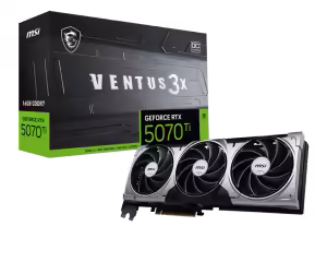 MSI RTX 5070 Ti Ventus 3X OC 16GB | GDDR7 | 3 Ventilatorji | Grafična Kartica