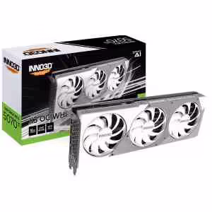Inno3D RTX 5070 Ti X3 OC 16GB | GDDR7 | 3 Ventilaroji | Bela | Gaming Grafična Kartica