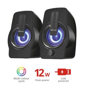 Trust GEMI RGB 2.0 | ČRN | RAČUNALNIŠKI ZVOČNIK