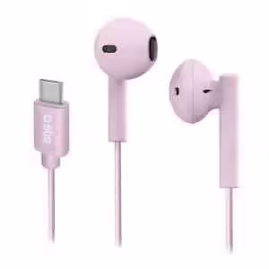 SBS | ŽIČNE | USB-C | ROZA | STEREO SLUŠALKE Z MIKROFONOM