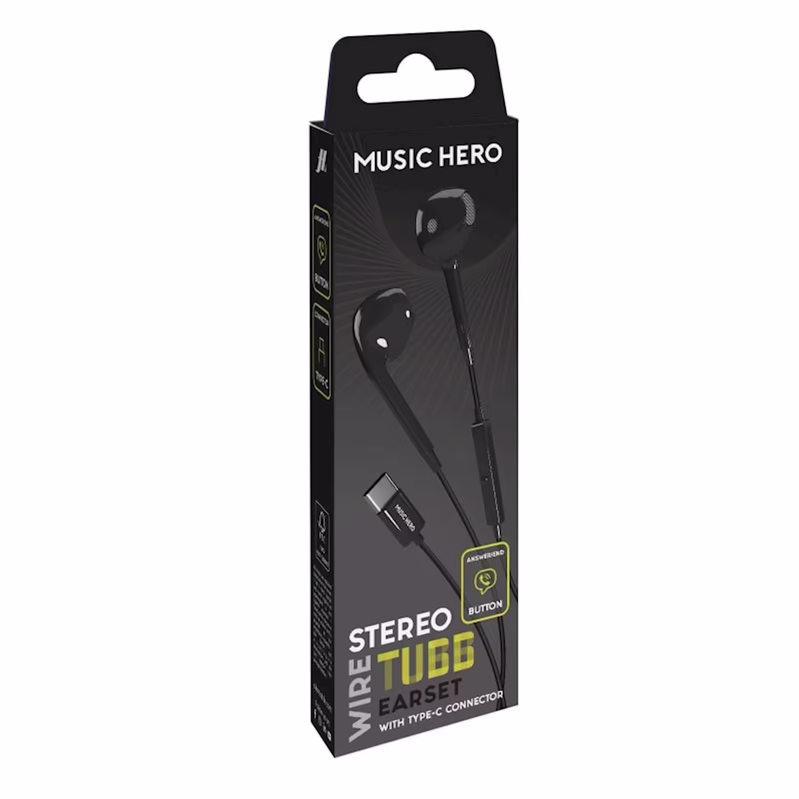 Sbs stereo usb type-c z mikrofonom | črne | žične | stereo slušalke 2 Tubb music hero | žične | usb-c | mikrofon | črne | slušalke