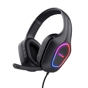 Trust GXT 416 Zirox LED | 50 Mm Gonilniki | Zložljiv Mikrofon | Multicolor LED | Črne | Gaming Slušalke