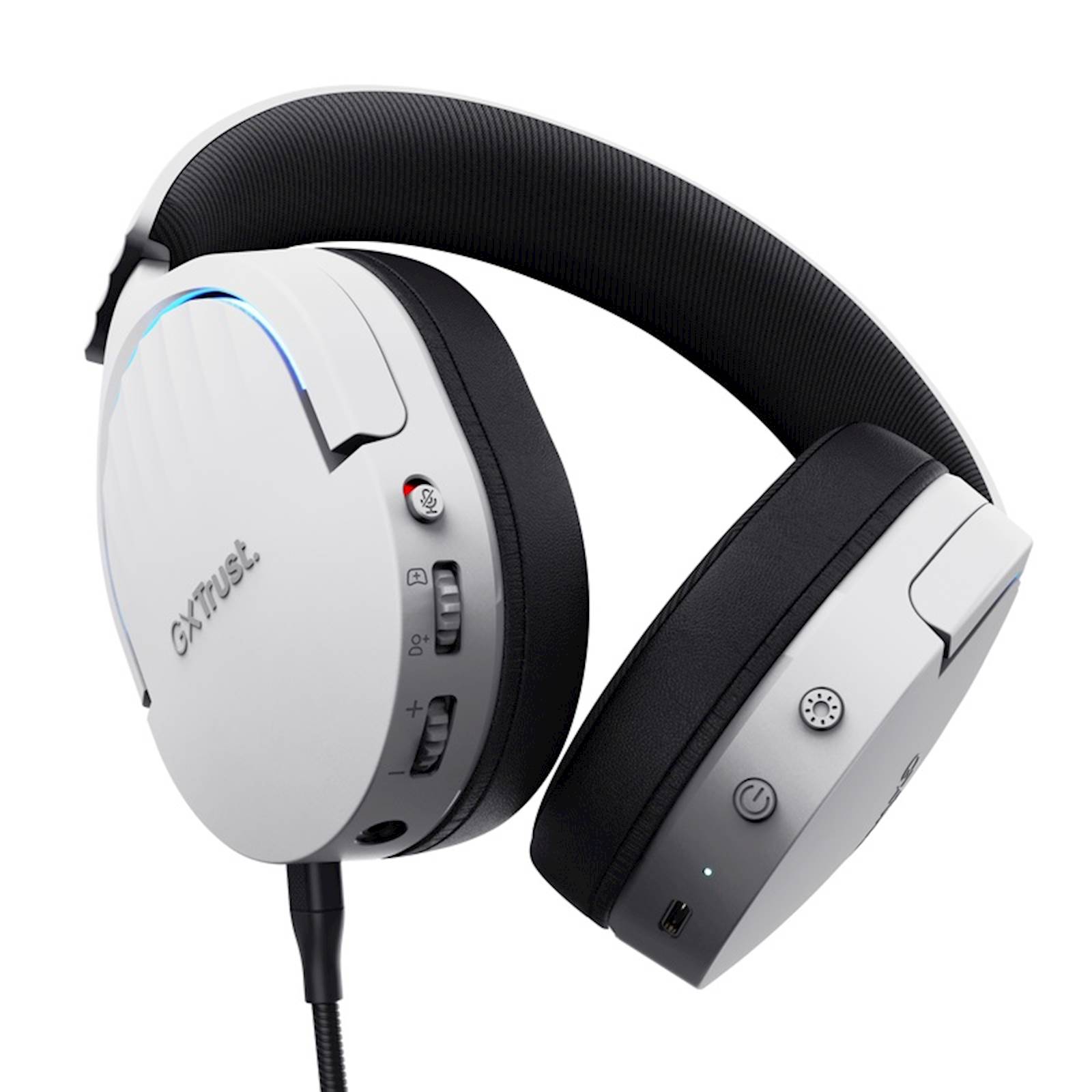 Trust gxt 491w fayzo | brezžične bele gaming slušalke | bluetooth + 2. 4 ghz | virtualni 7. 1 | rgb | odstranljiv mikrofon | slušalke 3 Trust gxt 491w fayzo | brezžične bele gaming slušalke | bluetooth + 2. 4 ghz | virtualni 7. 1 | rgb | odstranljiv mikrofon | slušalke