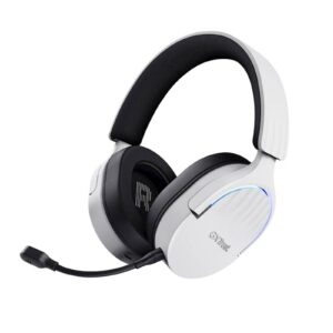 Trust GXT 491W Fayzo | Brezžične Bele Gaming Slušalke | Bluetooth + 2.4 GHz | Virtualni 7.1 | RGB | Odstranljiv Mikrofon | Slušalke