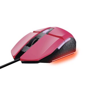 TRUST GXT 109P FELOX | Roza | 6400 DPI | 6 Gumbov | RGB Osvetlitev | Žična Gaming Miška