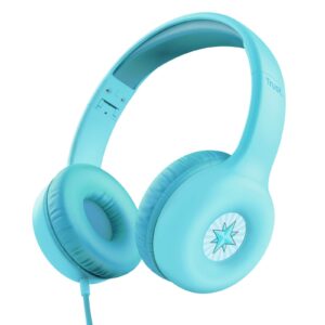 TRUST Nouna Kids Blue | 85 dB Omejitev Glasnosti | 3,5 mm AUX | Nastavljiv Naglavni Lok | Otroške Slušalke