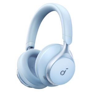 Soundcore Space One | Bluetooth 5.3 | Adaptive ANC | Hi-Res Audio LDAC | 40H/55H | Modre Naglavne Slušalke