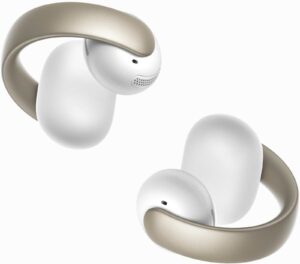Soundcore AeroClip | Bele | Bluetooth 5.4 | Open-Ear Clip-On | 32H Baterije | 4 AI Mikrofoni | Brezžične Ušesne Slušalke