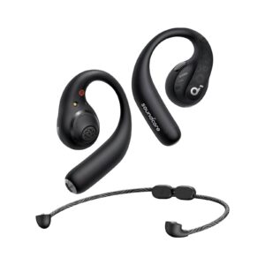 Soundcore AeroFit Pro | Bluetooth 5.3 | Open-Ear | LDAC | IPX5 | 46 Ur | Črne Brezžične Športne Slušalke