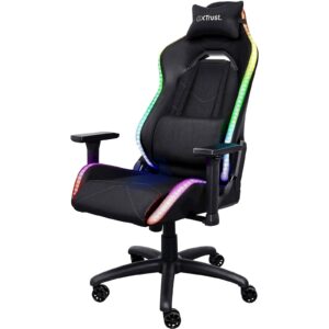 TRUST GAMING STOL GXT 719 RUYA RGB | Črna | Gaming Stol