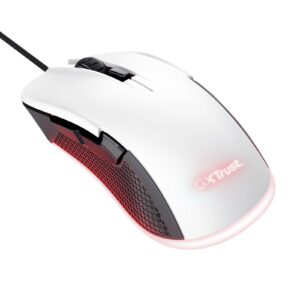 Trust GXT 922W Ybar Eco | Bela | 7200 DPI | RGB | Žična Gaming Miška