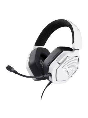 Trust Gaming GXT 492W Carus | 50 Mm Driverji | 3,5 Mm | Snemljiv Mikrofon | Bele | Gaming Slušalke