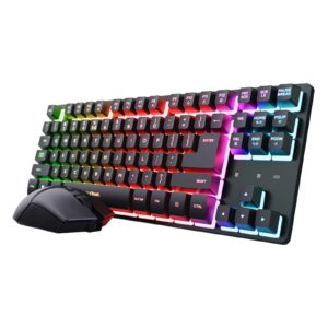 TRUST GXT 832 Thado | Wireless TKL | SI Postavitev | RGB Osvetlitev | Gaming Komplet Tipkovnice In Miške