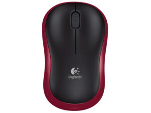 LOGITECH M185 | Brezžična | Rdeča | Optična Miška