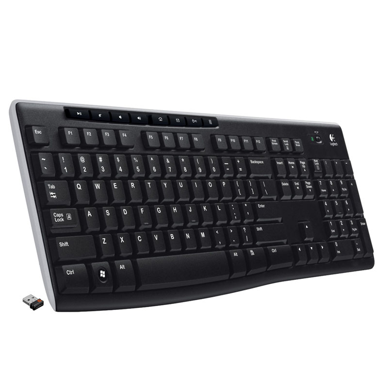 Logitech k270 | brezžična | črna | slo g. | tipkovnica z multimedijskimi tipkami 1 Logitech k270 brezžična črna slo tisk tipkovnica komponentko