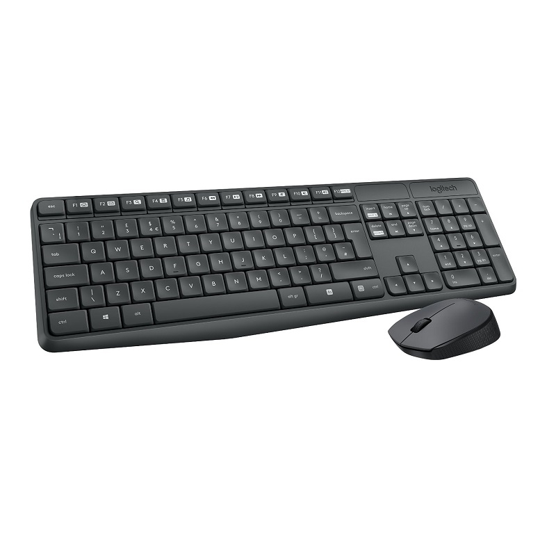 Logitech mk235 | brezžična | črna | poslovna tipkovnica in miška 1 Logitech mk235 brezžična črna tipkovnica + miška komponentko