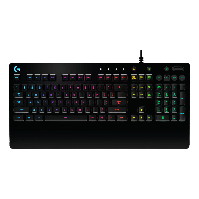 Logitech g213 prodigy rgb | osvetljena | žična | črna | slo g. | gaming tipkovnica 1 Logitech g213 prodigy rgb osvetljena žična črna slo tisk tipkovnica komponentko