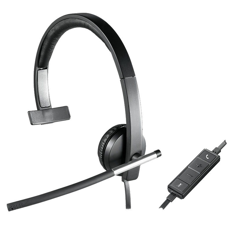 Logitech h650e mono | žične | mikrofon | pisarniške slušalke 1 Logitech h650e mono žične z mikrofonom slušalke komponentko