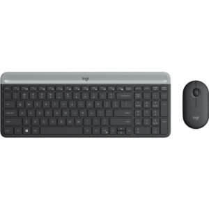 LOGITECH MK470 Slim Combo | Brezžična | Grafitna Tipkovnica + Miška