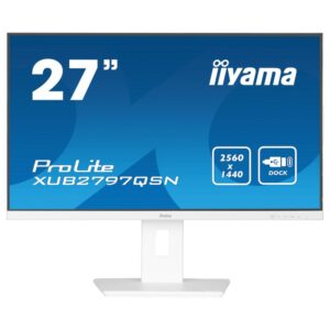 IIYAMA ProLite XUB2797QSN-W2 | 27 Palčni QHD IPS | USB-C Dock 65W RJ45 LAN | 100Hz | HDMI DP | Monitor