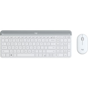 LOGITECH MK470 Slim Combo | Brezžična | Bela | Tipkovnica in Miška za Poslovno Delo