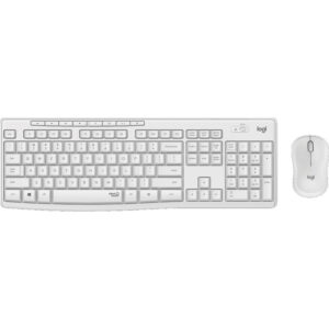 LOGITECH MK295 Silent Combo | Brrezžična | Bela | SLO g. | Tiha Tipkovnica in Miška