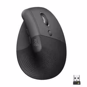 LOGITECH Lift | Vertical | Ergonomična | Brezžična | Črna | Optična Miška