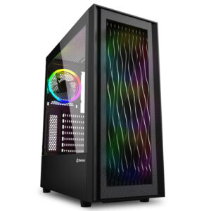 SHARKOON RGB WAVE | midiATX | Okno | Črno | Gaming Ohišje