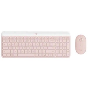 LOGITECH MK470 Slim Combo | Brezžična | Roza | Tipkovnica in Miška za Poslovno Delo