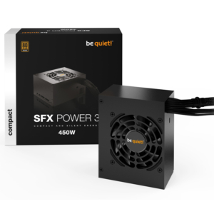 be quiet! SFX Power 3 450W | 80 PLUS Bronze | SFX12V | 80mm Tih Ventilator | 2x PCIe 6+2 Pin | SFX Napajalnik