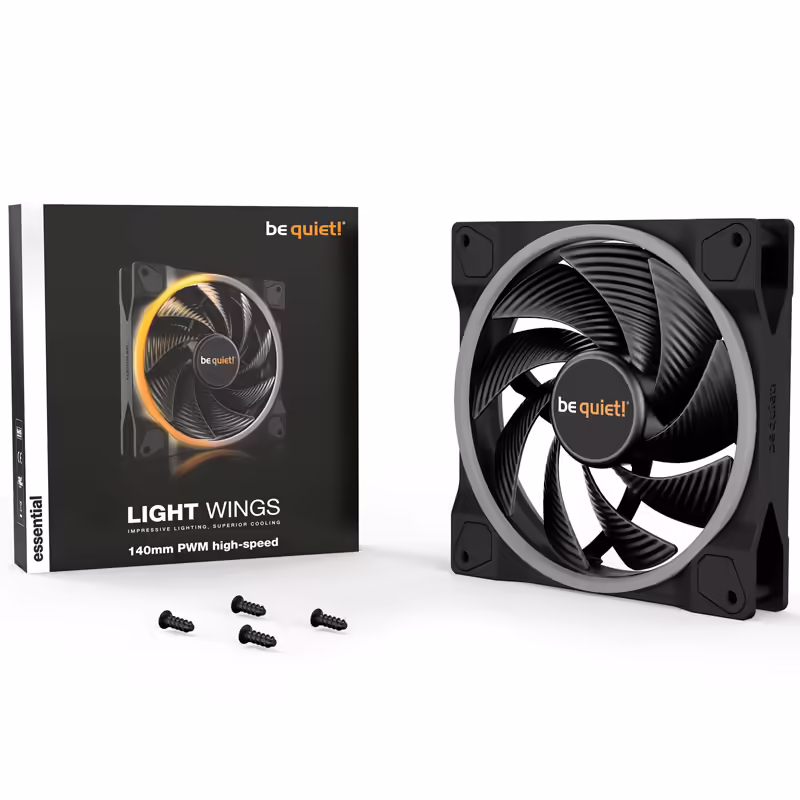 Be quiet! Light wings | bl075 | 140mm 4-pin | argb | ventilator 1 Zasebno: be quiet! Light wings (bl075) 140 mm 4-pin argb pwm ventilator