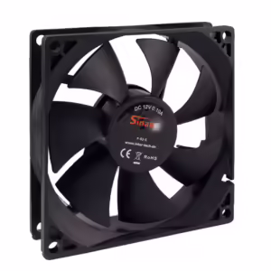 Inter-Tech F-92-S | 92mm 1600 RPM | 3-Pinski 12V | Črn Ventilator Za Ohišje