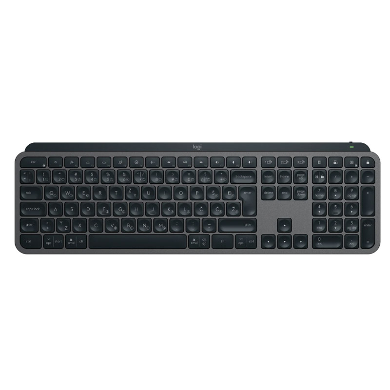 Logitech mx keys s | usb-c | bluetooth | brezžična | osvetljena | črna | slo g. | poslovna tipkovnica 1 Logitech mx keys s usb-c/bluetooth brezžična osvetljena črna slovenska tipkovnica komponentko