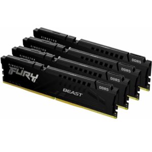 Kingston FURY Beast Black 128GB | DDR5 | 5200MHz | CL40 KIT (4x32GB) | XMP3.0 | KF552C40BBK4-128 | Spomin