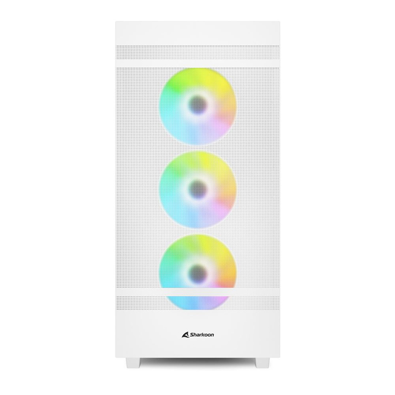 Sharkoon rebel c50 rgb | belo ohišje z kaljenim steklom | 4x argb pwm ventilatorji | usb-c | midi atx ohišje 3 Sharkoon rebel c50 rgb belo ohišje notranjost
