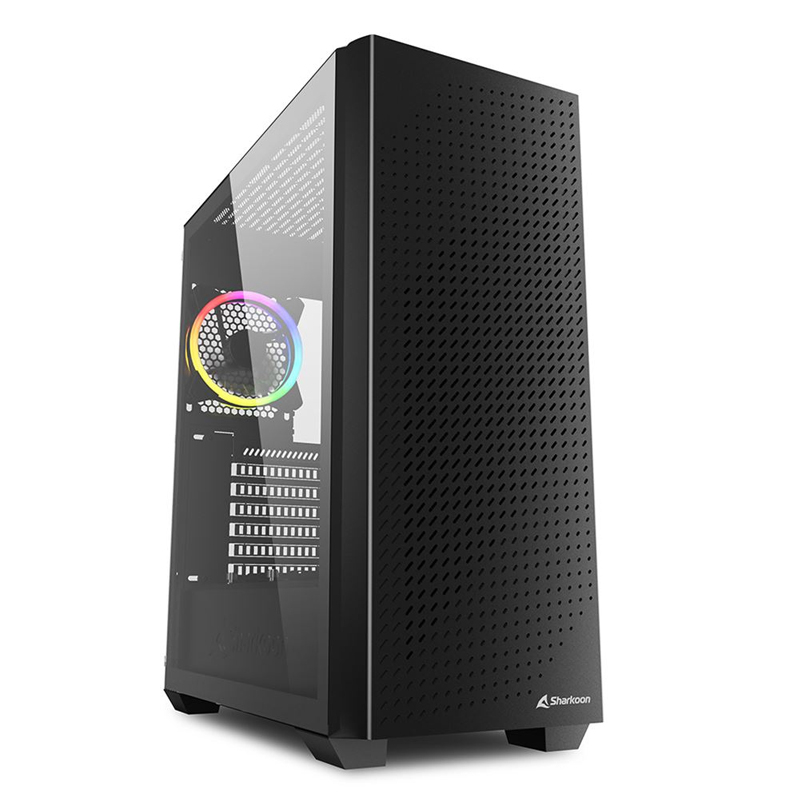 Sharkoon vs9 rgb | midi atx | okno | črno | računalniško ohišje 1 Sharkoon vs9 rgb midiatx okno črno ohišje komponentko