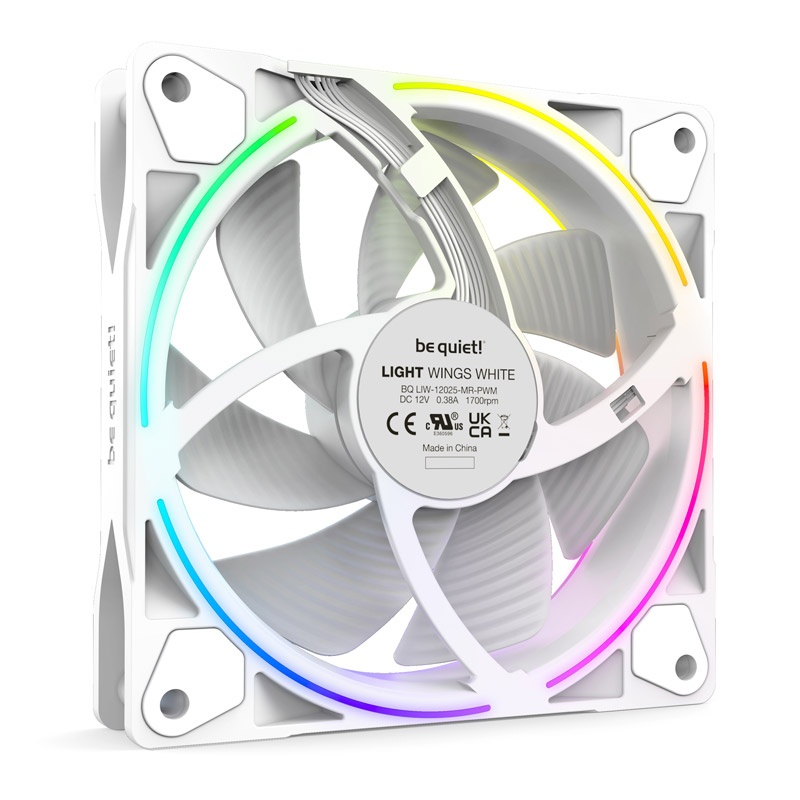 Be quiet! Light wings white bl102 | triple pack 3x 140mm argb pwm | beli ventilatorji za ohišje 2 Be quiet! Light wings white rgb 140mm | pwm | bela | bl102 | 3x ventilator | zračno hlajenje