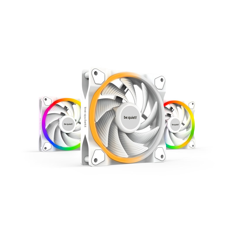 Be quiet! Light wings white high-speed | bl100 | 3x rgb 120mm 4-pin pwm | bela | ventilator 1 : be quiet! Light wings white high-speed (bl100) triple pack rgb 120mm 4-pin pwm beli ventilator komponentko