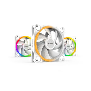 BE QUIET! LIGHT WINGS White | BL100 | 3x RGB 120mm 4-pin PWM | Bela | Ventilator