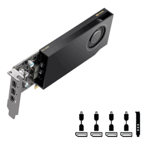 PNY RTX A400 | 4GB GDDR6 | Low Profile Single Slot | 4X Mini DisplayPort 1.4A | Profesionalna Grafična Kartica