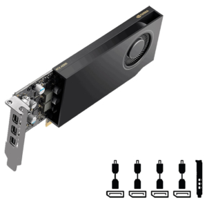 PNY RTX A1000 | 8GB GDDR6 | Low Profile Single-Slot | 4x Mini DisplayPort | Ampere Profesionalna Grafična Kartica