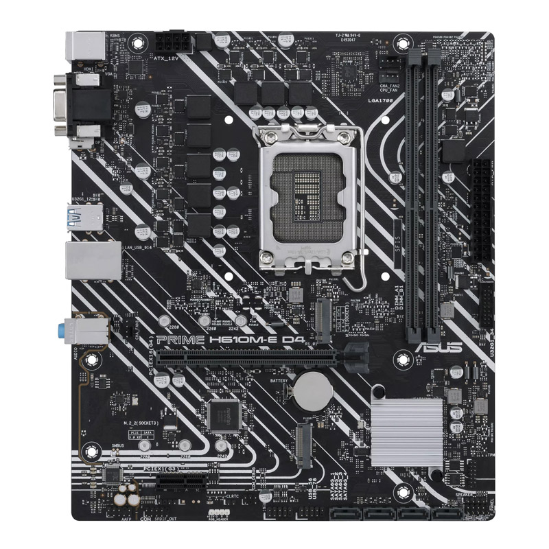 Asus prime h610m-e d4-csm | lga 1700 | ddr4 | matx | matična plošča 1 Asus prime h610m-e d4-csm ddr4 matx osnovna plošča komponentko