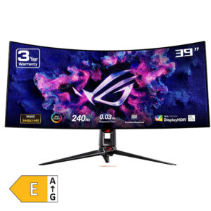 ASUS ROG Swift PG39WCDM | 99cm (39") | 3440x1440 | OLED | 240Hz | HDMI Displayport USB-C | HDR10 | FreeSync | KVM | Ukrivljen Gaming Monitor