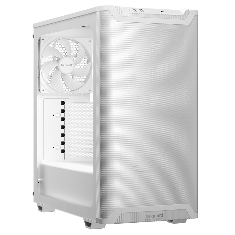 Be quiet! Pure base 501 airflow bgw75 | belo | kaljeno steklo | usb-c | 2x 140 mm pwm | midi-atx ohišje 1 Be quiet! Pure base 501 airflow bgw75 | belo | kaljeno steklo | usb-c | 2x 140 mm pwm | midi-atx ohišje