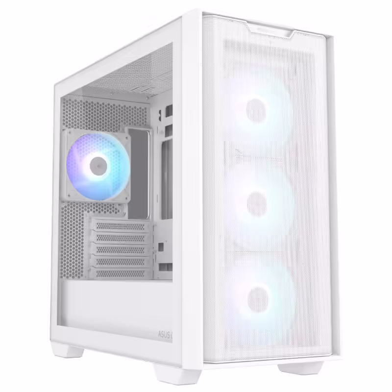 Asus a21 plus rgb | micro-atx | kaljeno steklo | belo | računalniško ohišje 1 Asus a21 plus rgb micro-atx okno btf belo ohišje komponentko