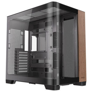Antec C8 Curve Wood | Full-Tower | Ukrivljeno Kaljeno Steklo | Orehov Les | E-ATX | Črno/Rjavo Gaming Ohišje